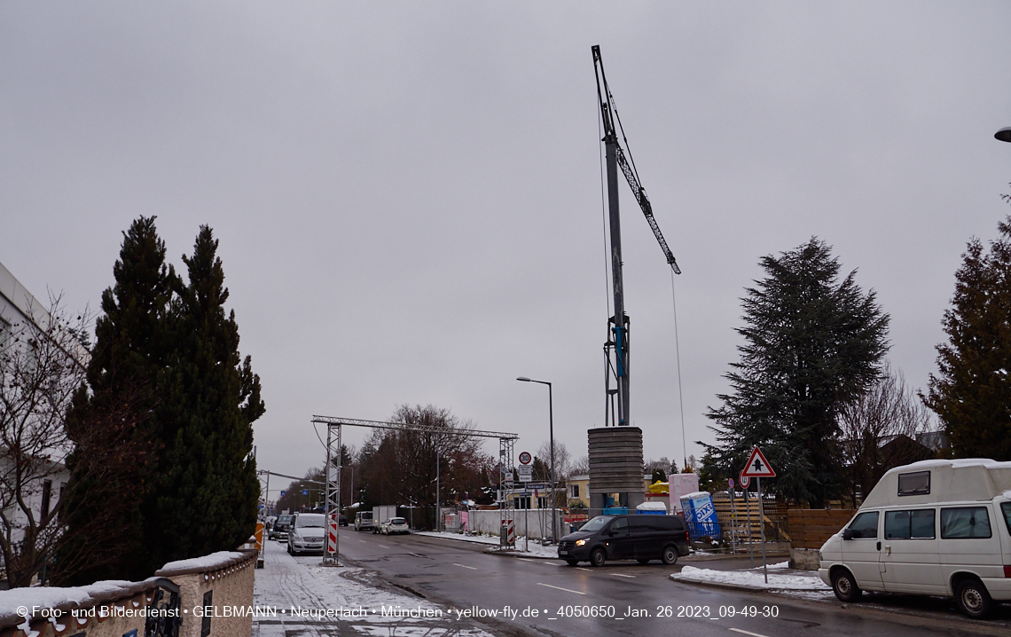 26.01.2023 - Neubau eines Mehrfamilienhause in der Niederalmstraße 16 in Neuperlach-Trudering